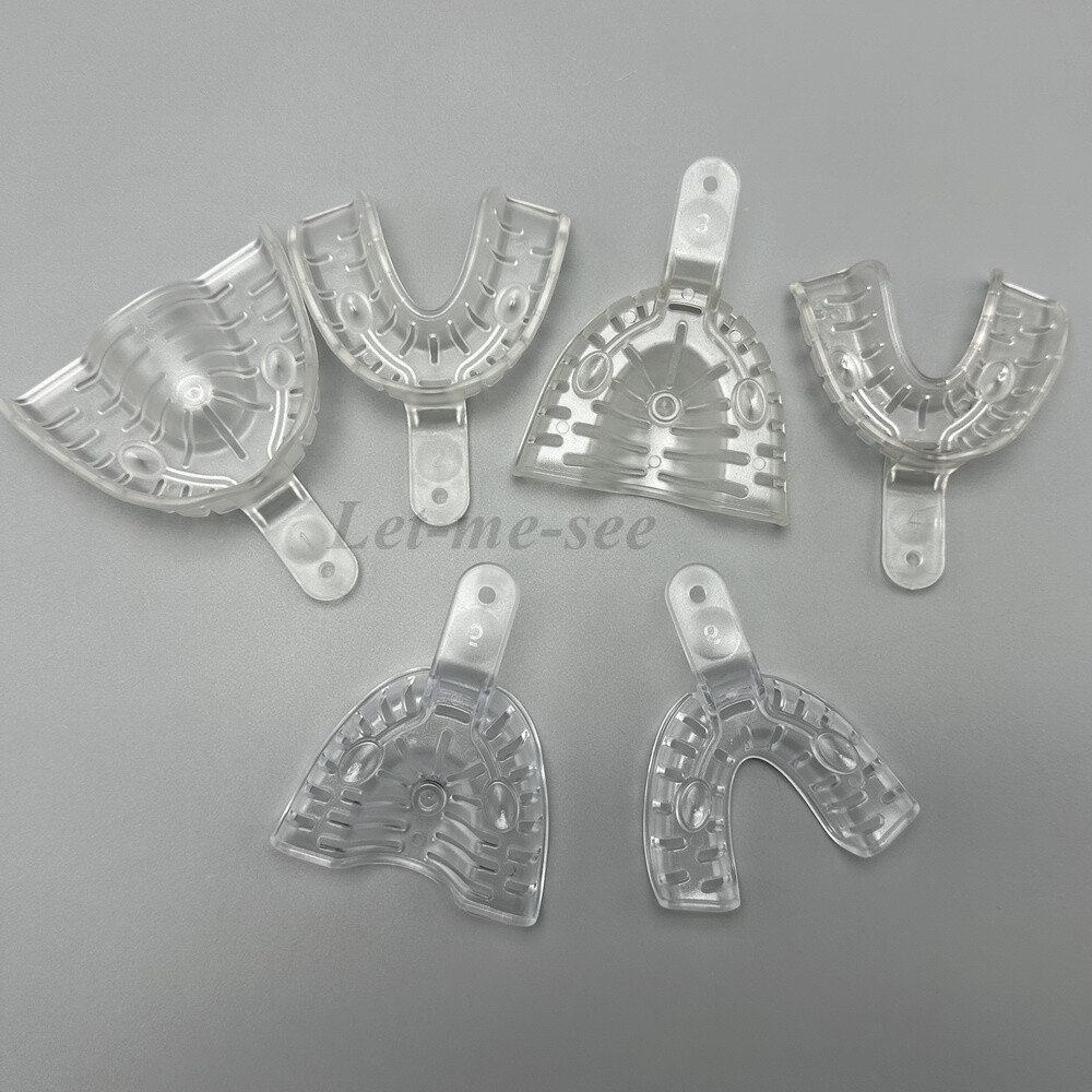 Dental Alginate Impression Trays Clear Autoclave 121°C Large Medium Small