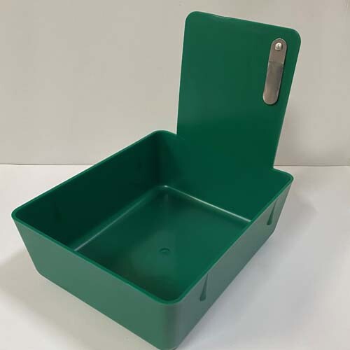 Forest Green Dental Lab Pan with Stainless Steel Clip 12pk 7″ x 5¾” x 2½”