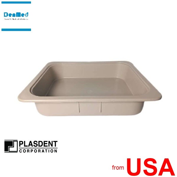 PLASDENT Operation Tub GRAY 9-3/8in x 11-1/2in x 2-5/8in with 3/4in L 423966