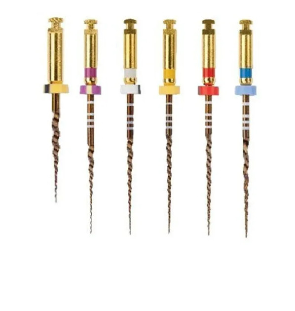 Dental R+ Taper Gold Rotary Files 25mm 30 files (5-packs) All Sizes.