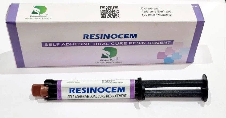 Resin Cement 9gm Pack Dental RESINOCEM Self Adhesive Dual Cure FAST FREE SHIPING