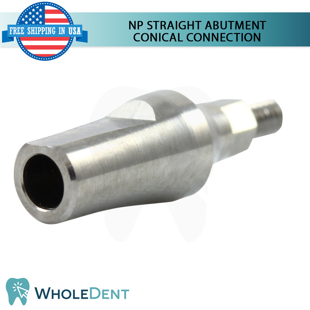 1X NP Conical Connection Straight Abutment Titanium Dental Ø3.5mm