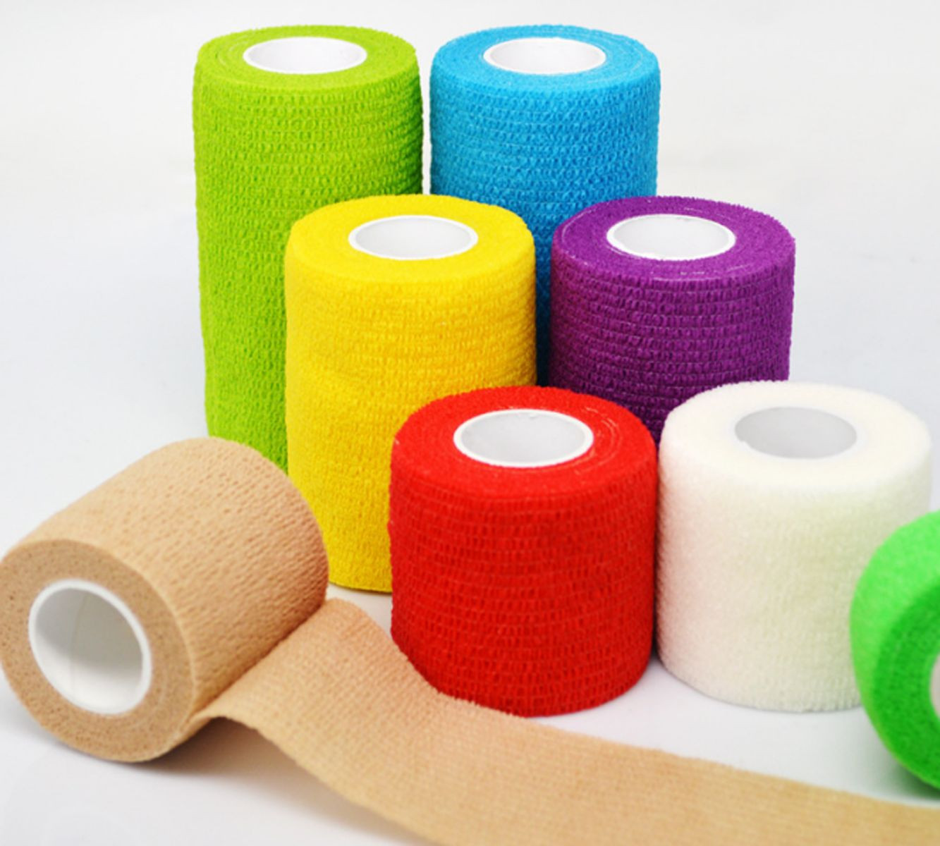24 Rolls/Pack Self Adhesive Non Woven Cohesive Bandage 2″X5 Yards Skin Color