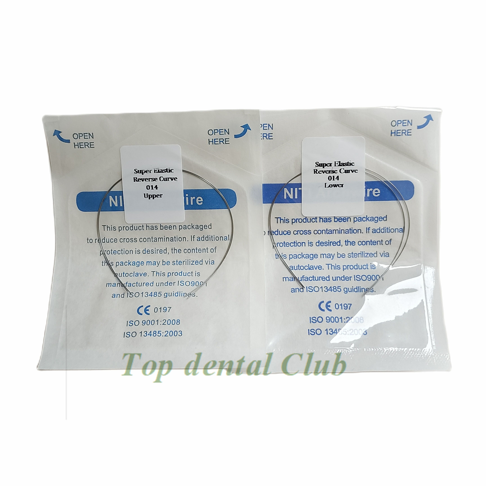 Dental Orthodontic Arch Wire Reverse Curve Round Niti Super Elastic 12-20