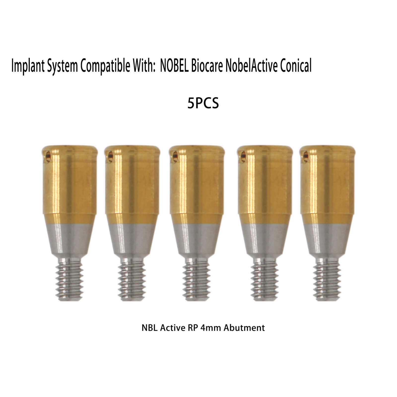 Dental Locator Attachment Abutments for Nobel NBL Active NP/RP AH=1/2/3/4/5.0mm