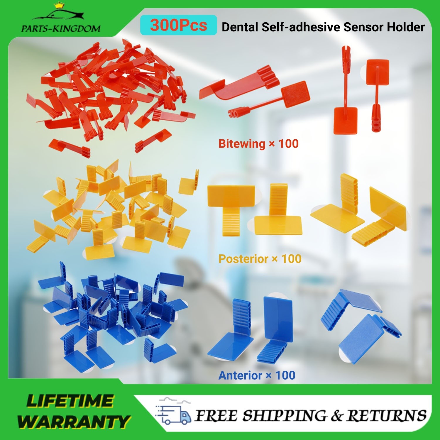 300x Dental Sensor Holder X-ray Self-adhesive Bitewing/Anterior/Posterior Block