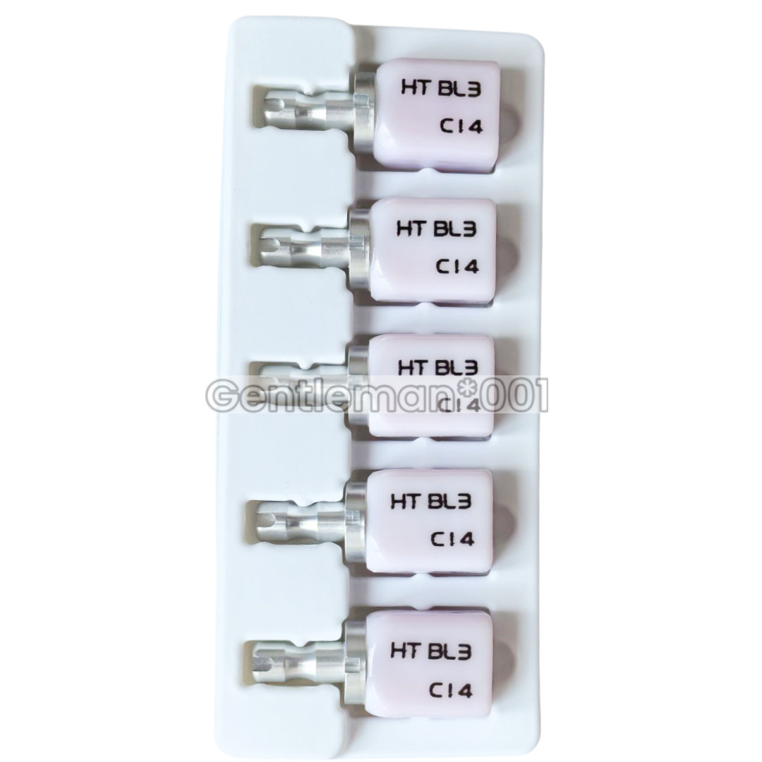 C14 HT Emax Dental Glass Ceramic Lithium Dislicate CAD/CAM Cerec Blocks 5Pcs/Box