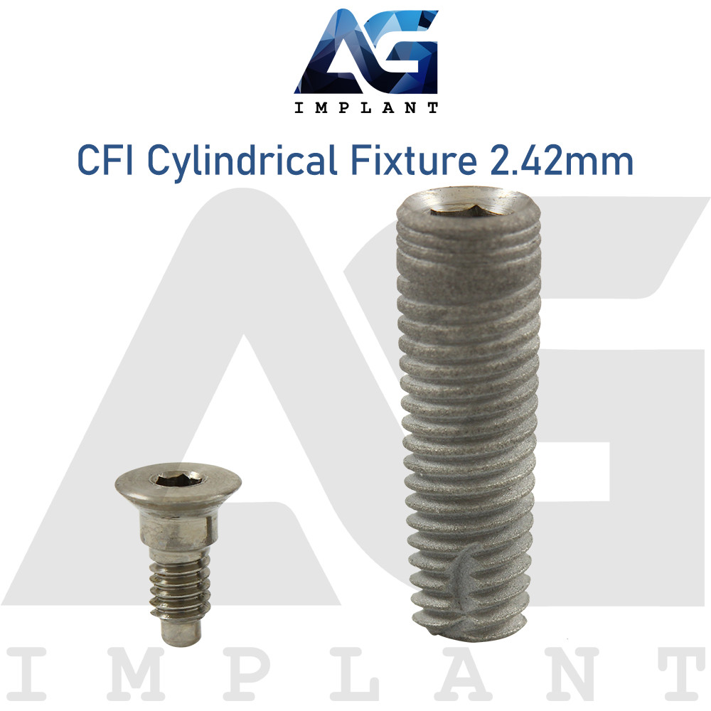 5 CFI Cylindrical Titanium Fixture System Int Hexagon 2.42mm Prosthetics