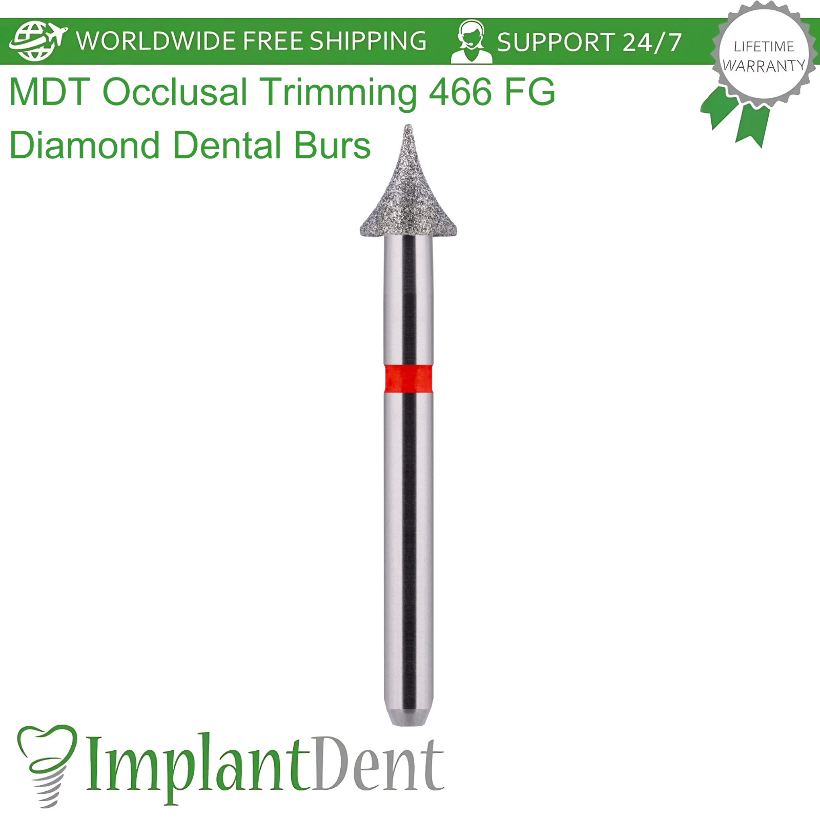 Dental MDT Occlusal Trimming FG Diamond Burs 466 Refinement Occlusal Surfaces