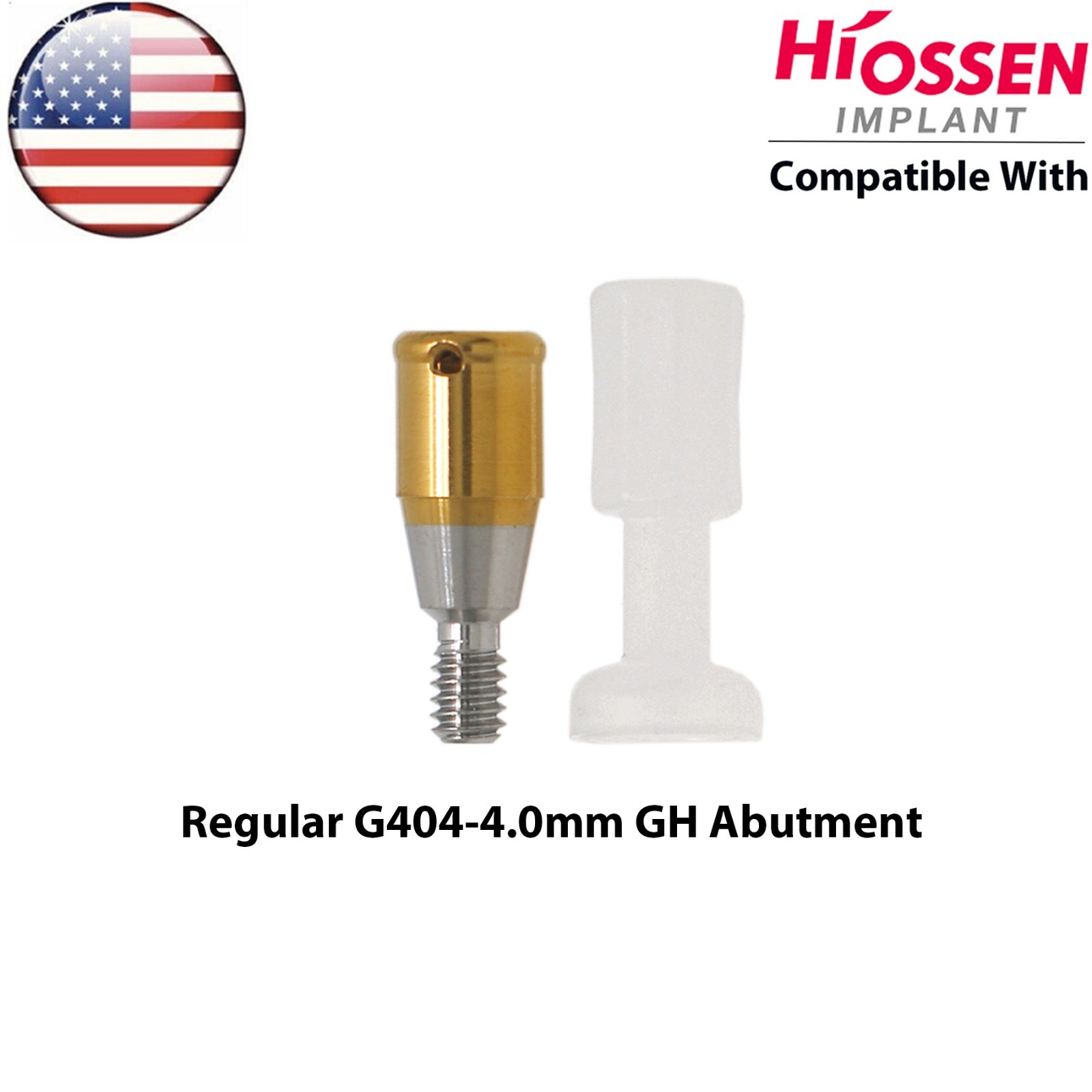US For Hiossen ET Dental Overdenture Locator Attachment Regular & Male Caps Kit
