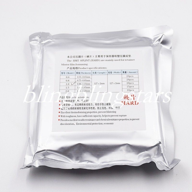 Dental Orthodontic Hard Thermoforming Sheet Vacuum Forming 1.0mm/1.5mm/2.0mm