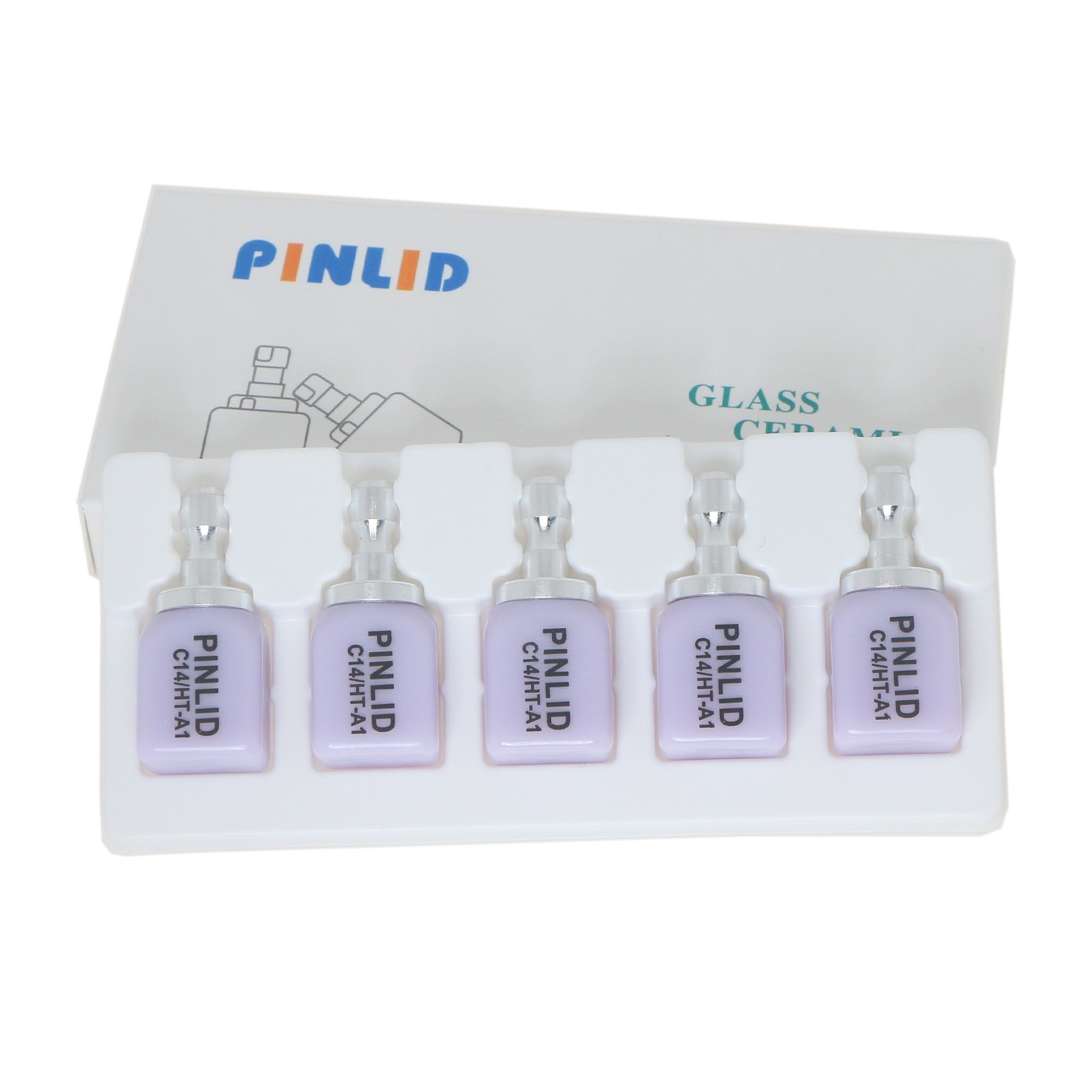 US C14 Glass Ceramic Block HT/LT Lithium Disilicate CAD/CAM Cerec Block 5Pcs/Box