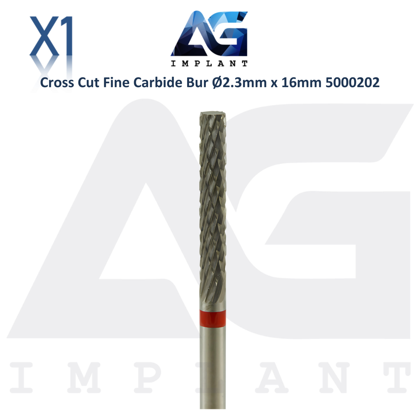 Dental Cross Cut 5000202 Fine Carbide Bur Ø2.3mm x 16mm Lab Supplies