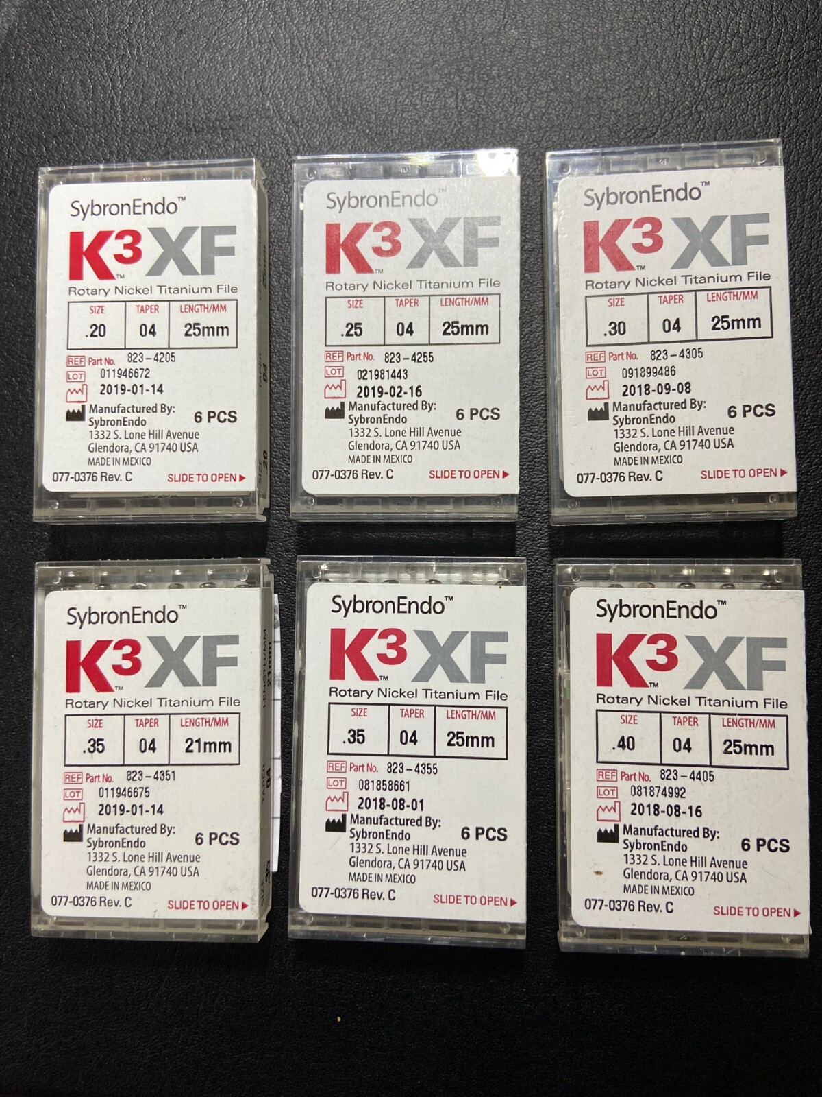 SybronEndo K3 XF, Taper 04, Rotary Nickel Titanium Files (6pcs pack)
