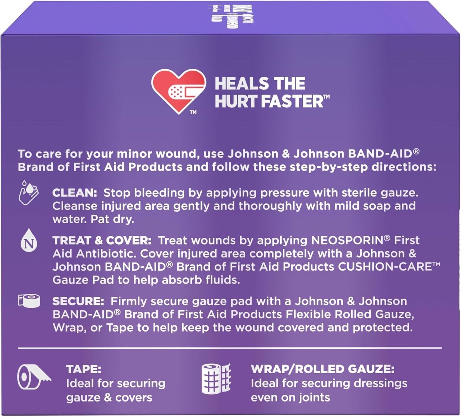 Band-Aid Brand Absorbent Cushion Care Sterile Square 25 Count (Pack of 3)