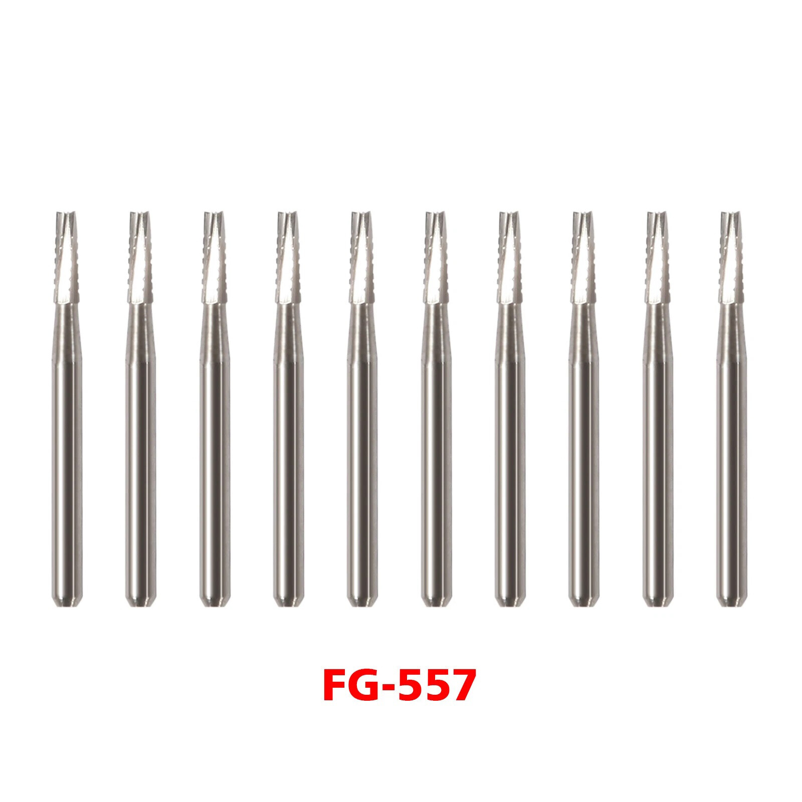 10-100pcs Dental Carbide Burs FG 557 Friction Grip Bits for High Speed Handpiece