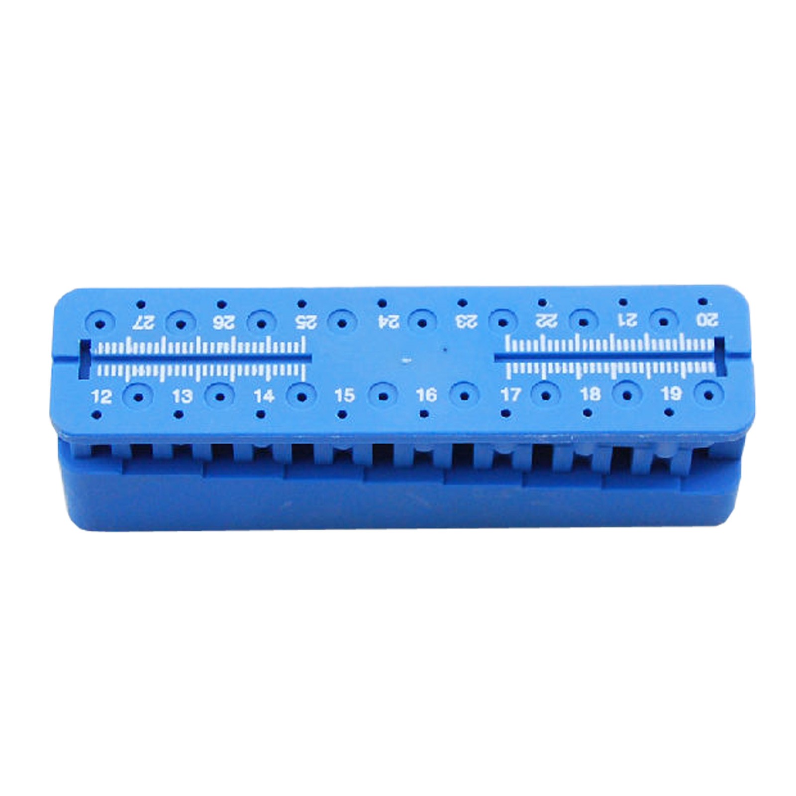 Autoclavable Dental Plastic File Holder w/ Measuring Ruler, Endo Measuring Block
