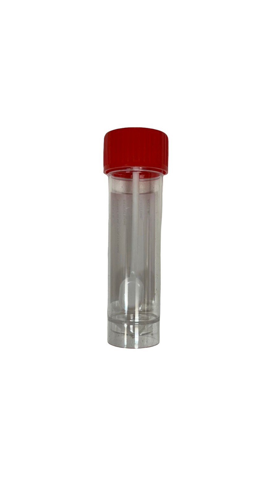 Stool Specimen Container – Sterile, Clear-Red Cap, 30mL