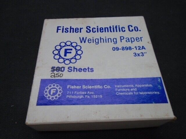 FISHER SCIENTIFIC 3×3” and 6×6” Analytical Low-Nitrogen Weighing Paper