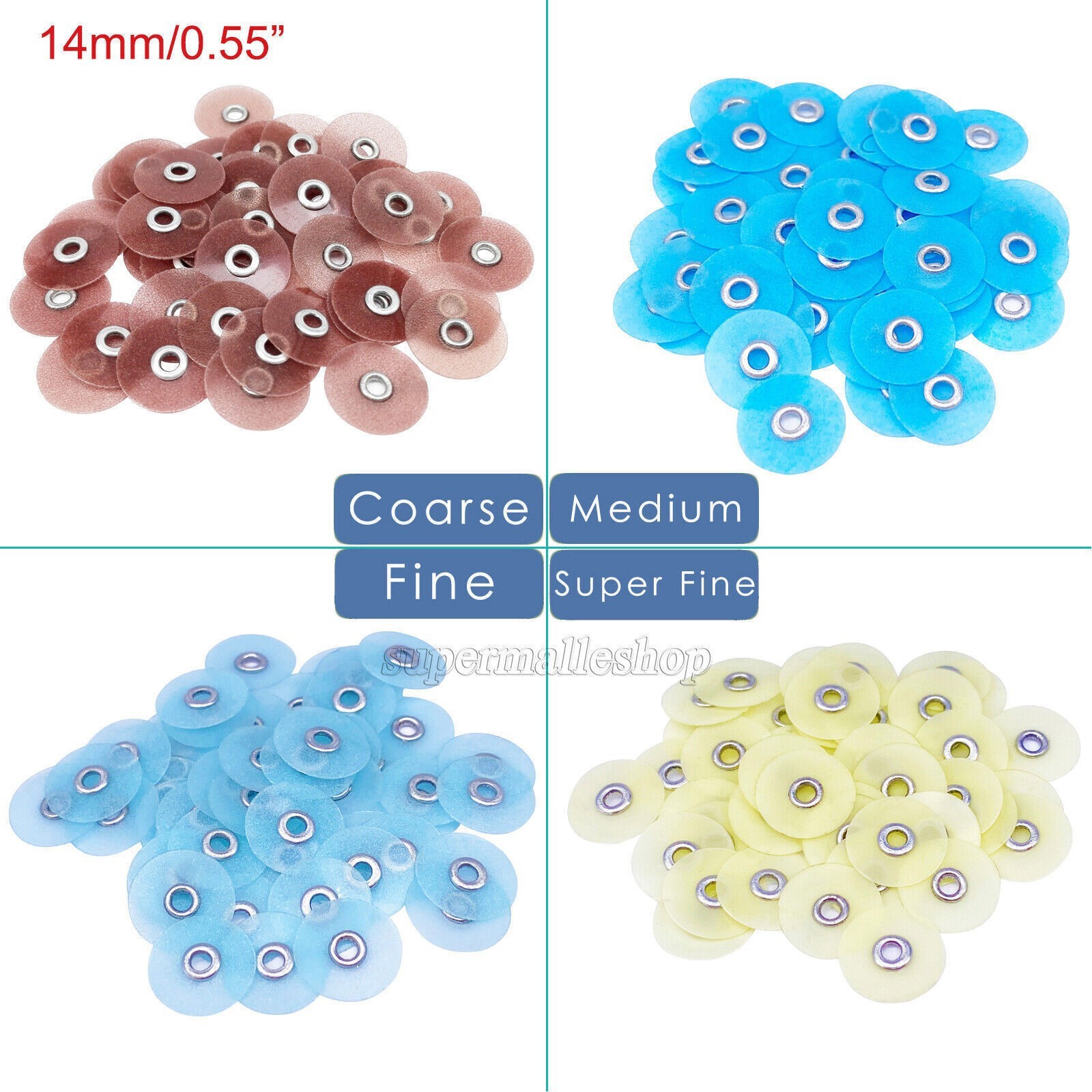 Dental Sof-Lex contouring & polishing 2382 Pop-On discs 0.55″ 14mm or Mandrel