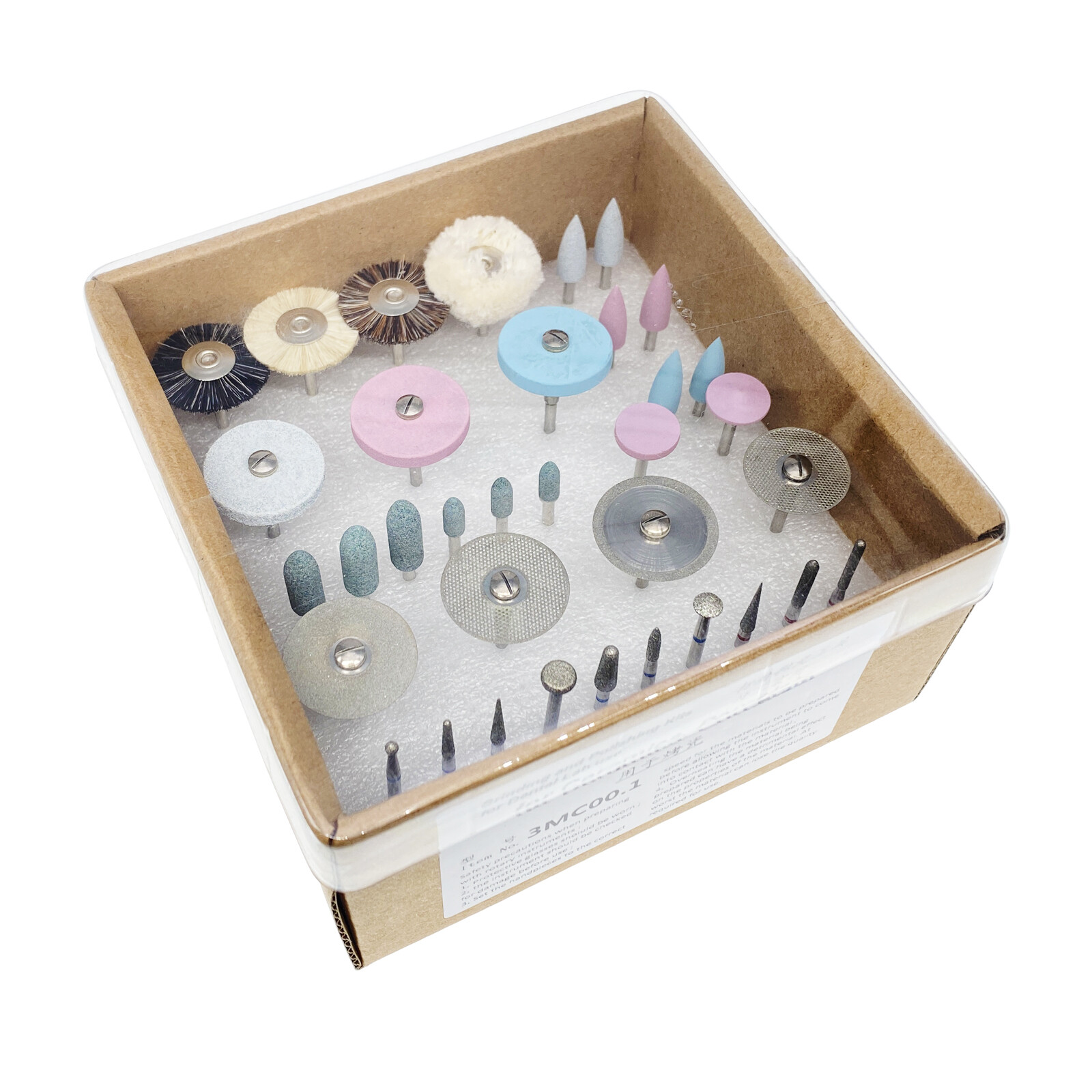 35 Pcs Dental Lab Use Grinding & Polishing Kit For Ceramics / Porcelain HP Bur