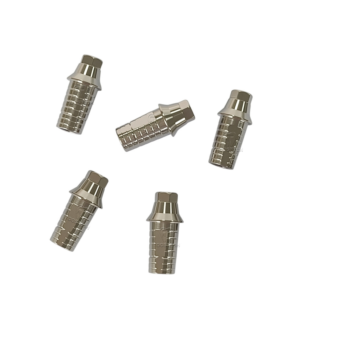6pcs Digital Tianium base CAD CAM ti-base fits Hiossem Osstem TS Regular Mini