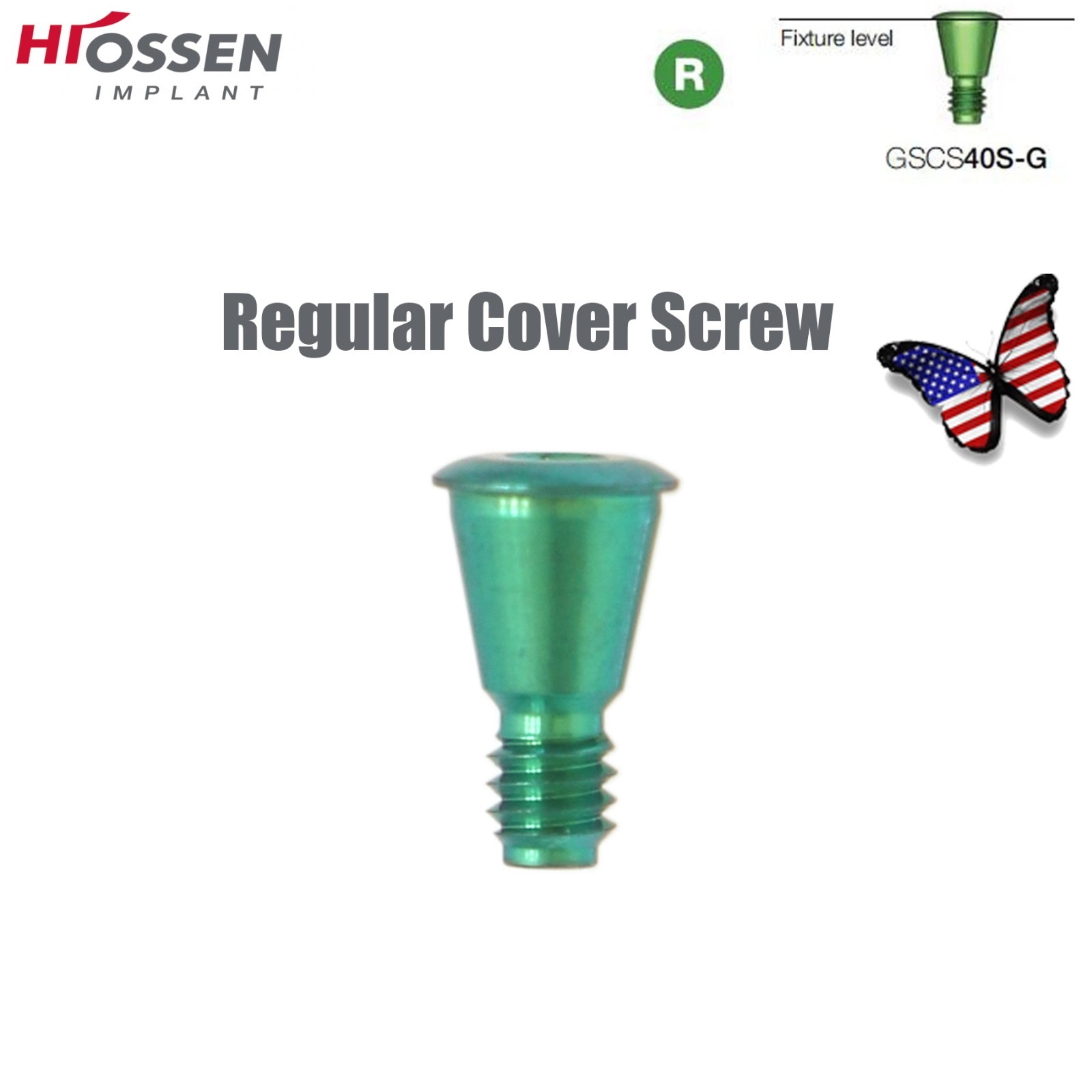 US Regular Healing Abutment Cover Screw Internal Hex Hiossen ET Osstem TS DIO Ti