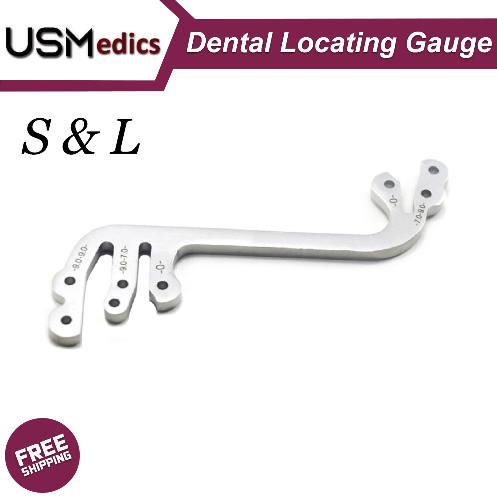 Dental Implant Surgical Drill Guide Locator S &L Depth Parallel Pin Gauge Ruler