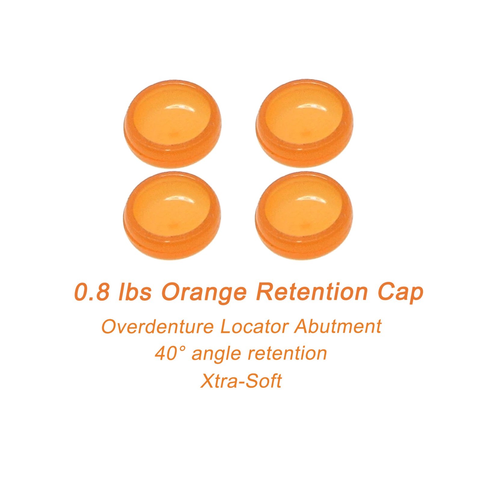 US 20Pcs Dental Overdenture Retention Cap Inserts Set for Locator Abutment