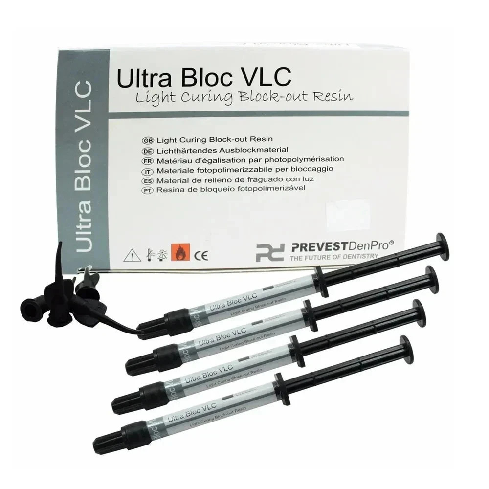 Dental ULTRA BLOC VLCCement 4 x 2gm Pack Light Cure Block Out Resin (FREE SHIP)