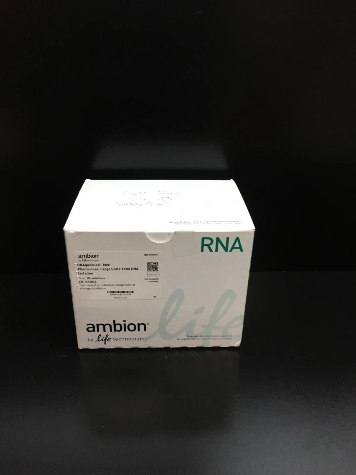 Thermo Scientific Ambion REF AM1911 RNAqueous Midi Total RNA Isolation Kit