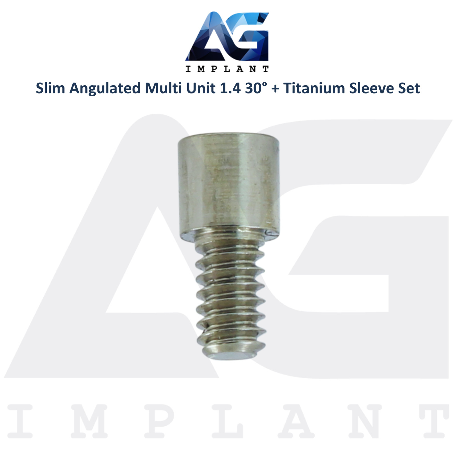10 Angulated Multi Unit 1.4 Prosthetic 30° Titanium Sleeve Slim Int Hex 2.0mm
