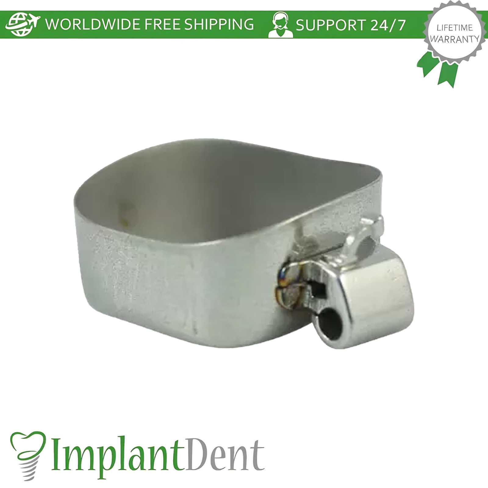 5x Dental Molar Double Tube Anatomical Upper Left Band Braces Span Ortho Lab