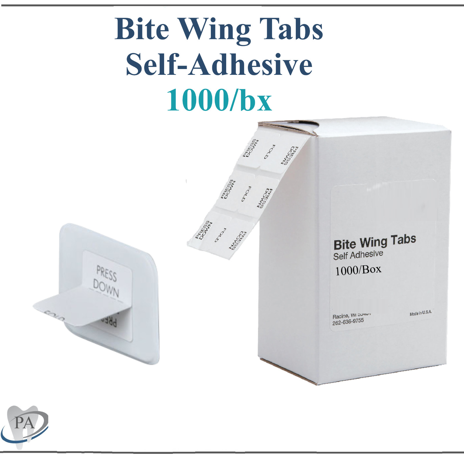Dental X-ray Bite Wing Tabs Self-adhesive 1000/Box, Premium Quality
