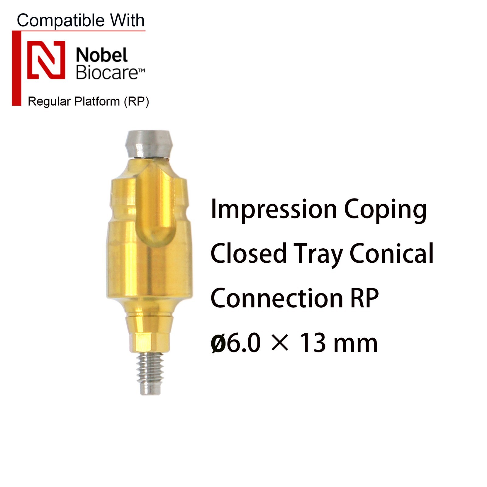 US Dental For Nobel Biocare Active NP/RP Impression Transfer Coping Closed Tray