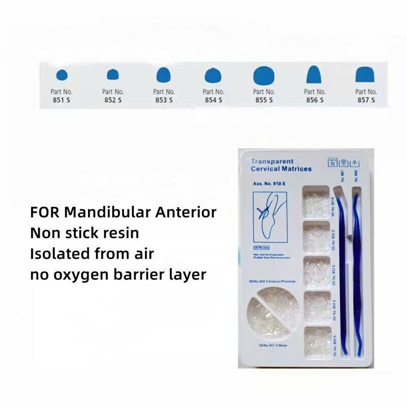 277Pcs/Set Dental Matrices Retractor Composite Cervical Gingival Mould Clear Kit