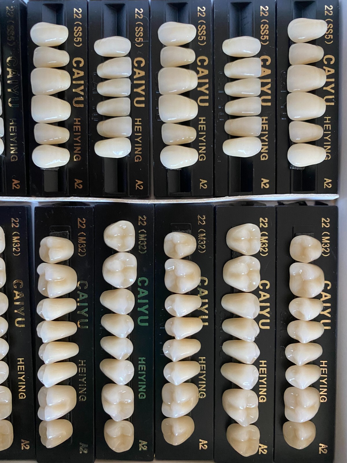 3 Complete Sets Acrylic Denture Teeth A1 A2 A3 A3.5 S M L X-L 84 In BOX