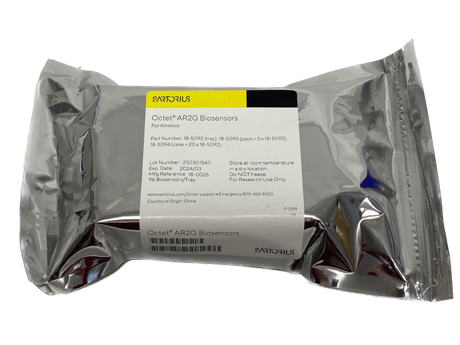 New SARTORIUS Octet AR2G Biosensor for Kinetics 96/Tray 18-5092