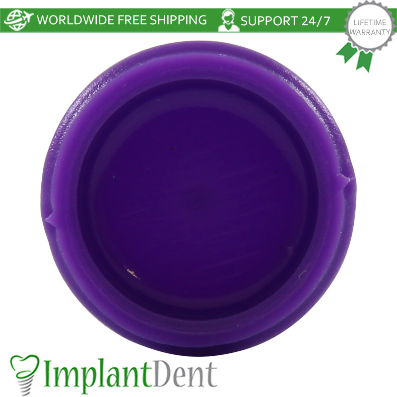 100x Dental Strong Silicone Caps Insert Purple Loc In Attachment Overdenture