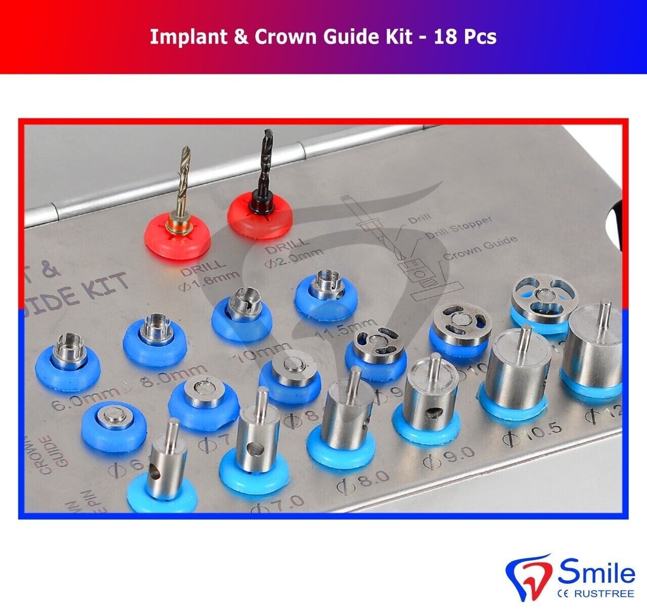 Dental Implant & Crown Guide Drill Kit Perfect Positioning Guide Kit FDA Approve