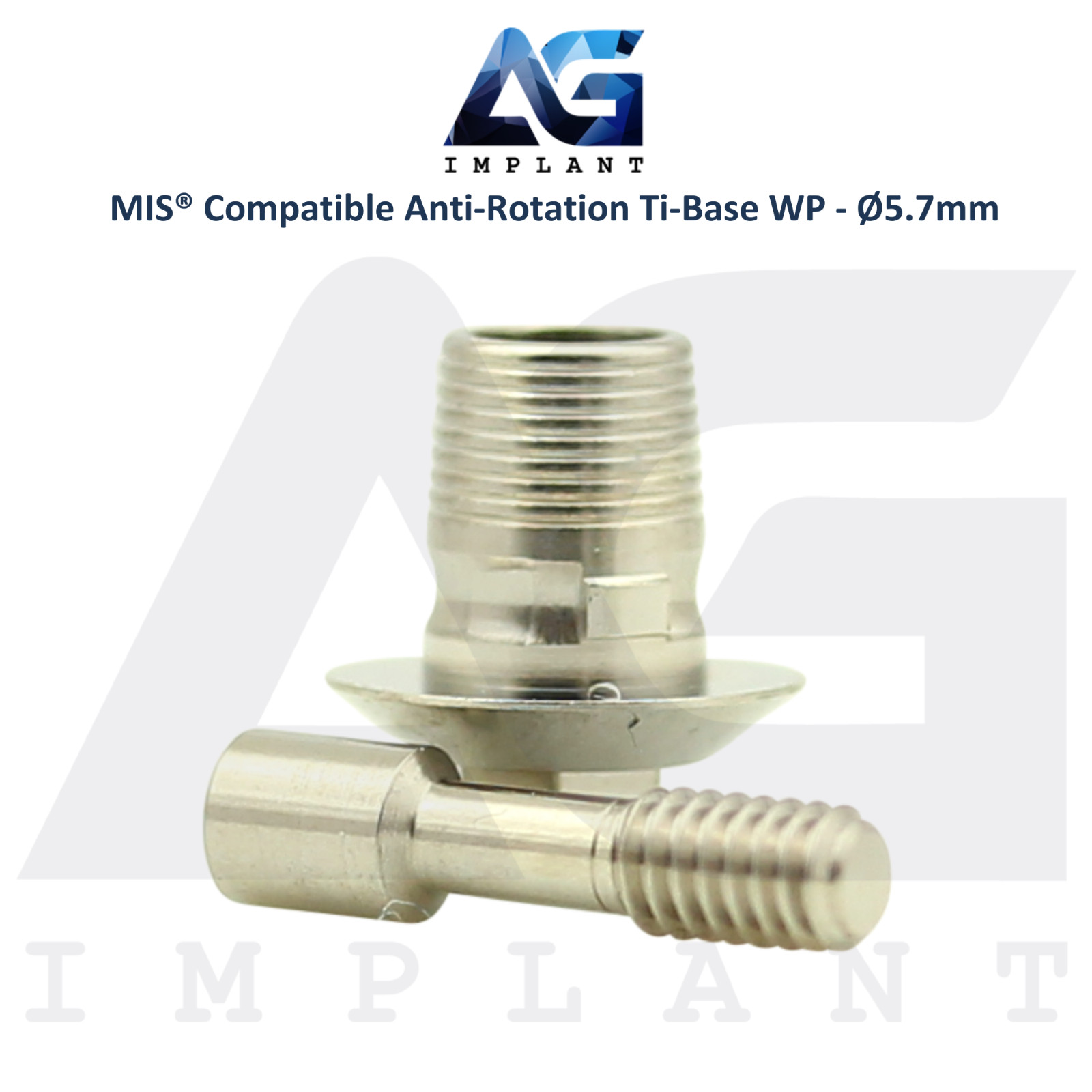 x5 Ti-Base Anti-Rotation Ø5.7mm WP Compatible with MIS® Int Hex System 2.45mm