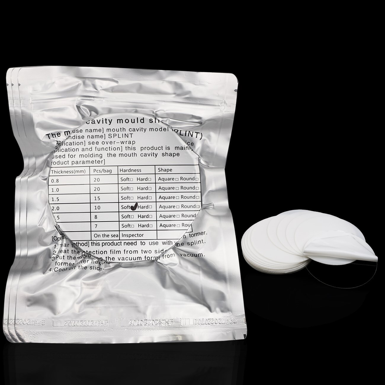 Dental Splint 0.8/1.0/1.5/2.0/2.5/3.0mm Thermoforming Sheet for Vacuum Forming