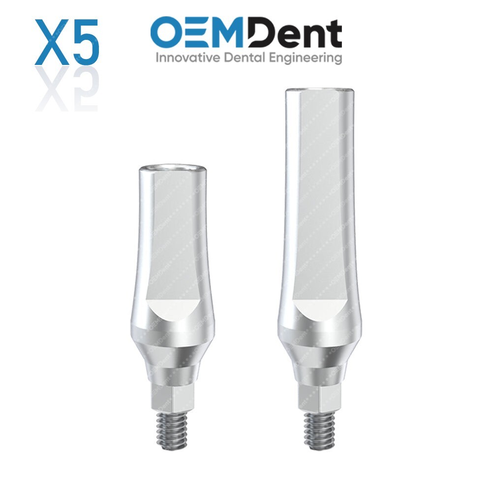 x5 Straight Abutment Regular Platform – Compatible Nobel Active®️ RP Conical