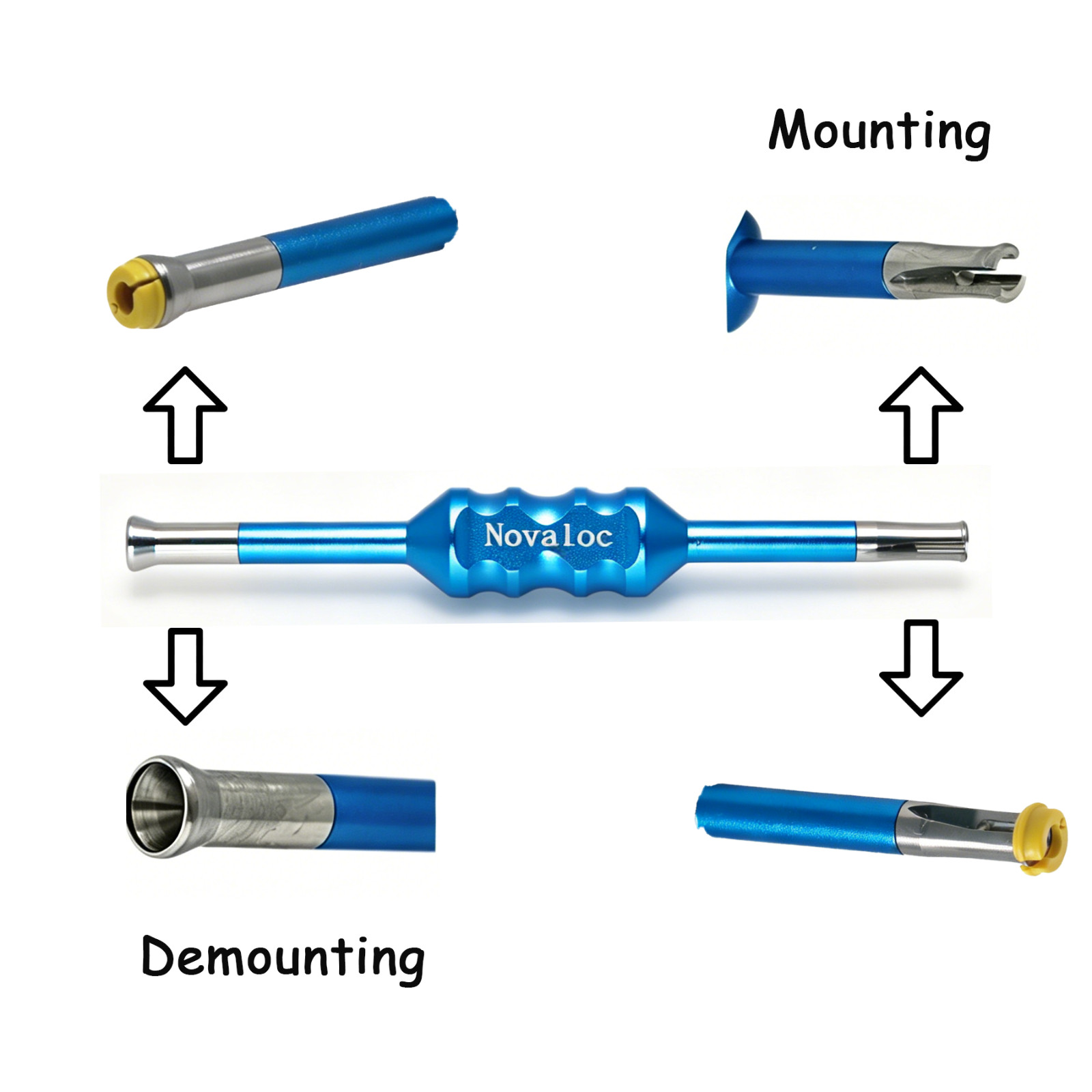 Locator Retention Caps Core Tool Kit Novaloc Peek Inserts for Dental Overdenture