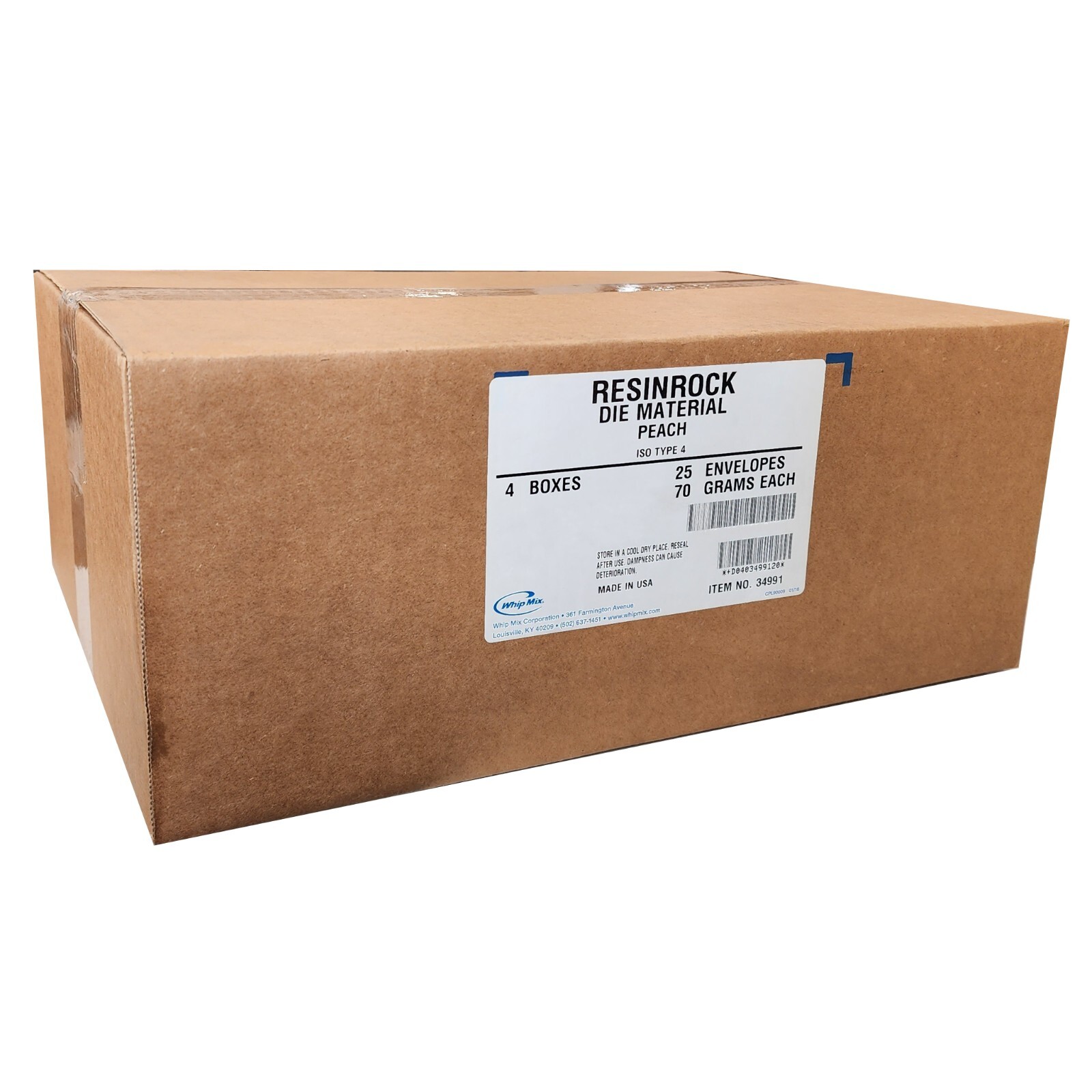 *100-Packs* Whip Mix ResinRock Die Material ISO Type 4 Peach 34991