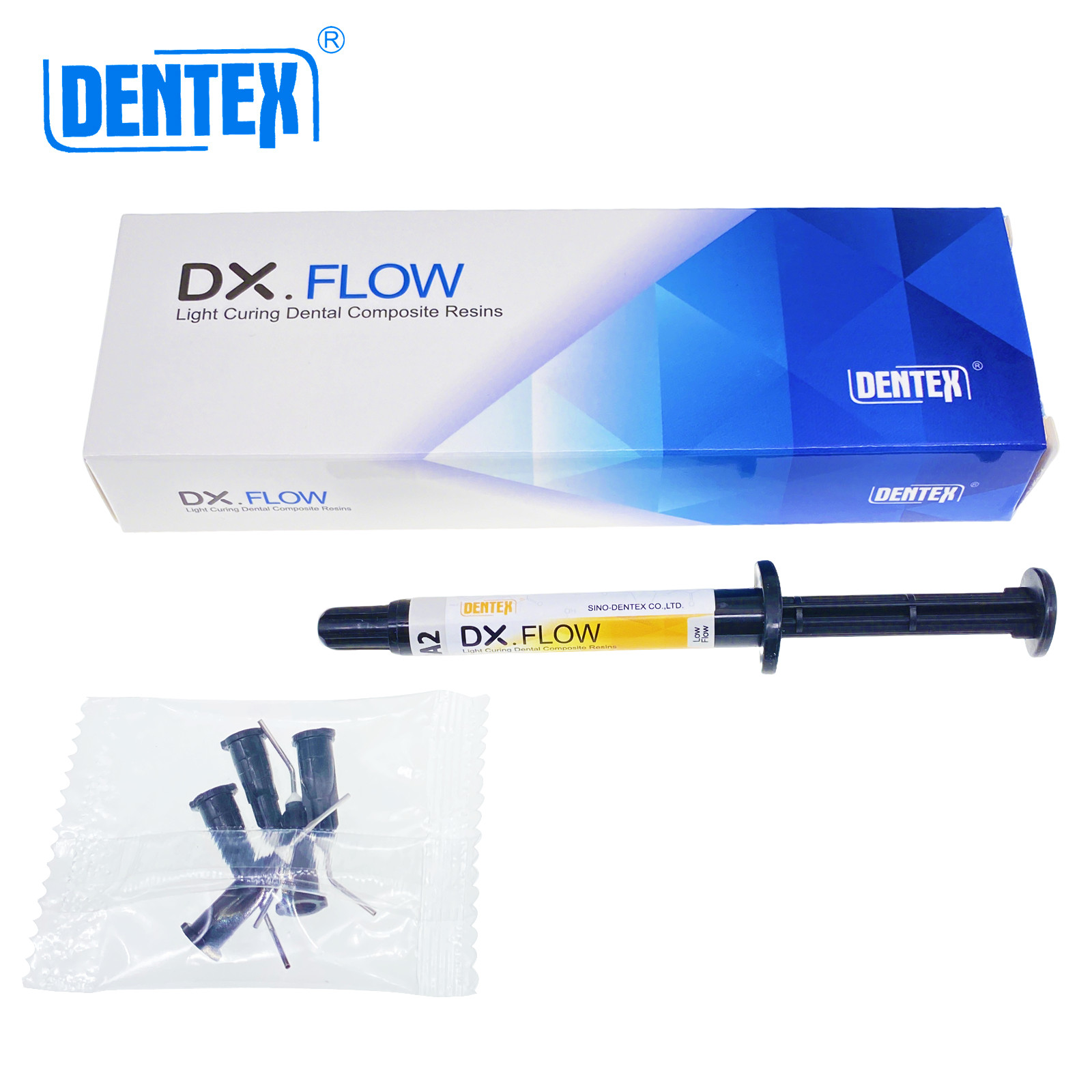 DX.FLOW Dental Flowable Light Cure Composite Resin Low Flow A1 A2 A3