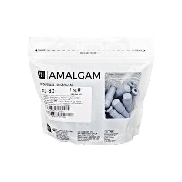 SDI GS-80 Dental Amalgam Capsules Non-Gamma 2 Admix High Strength 50 Capsules