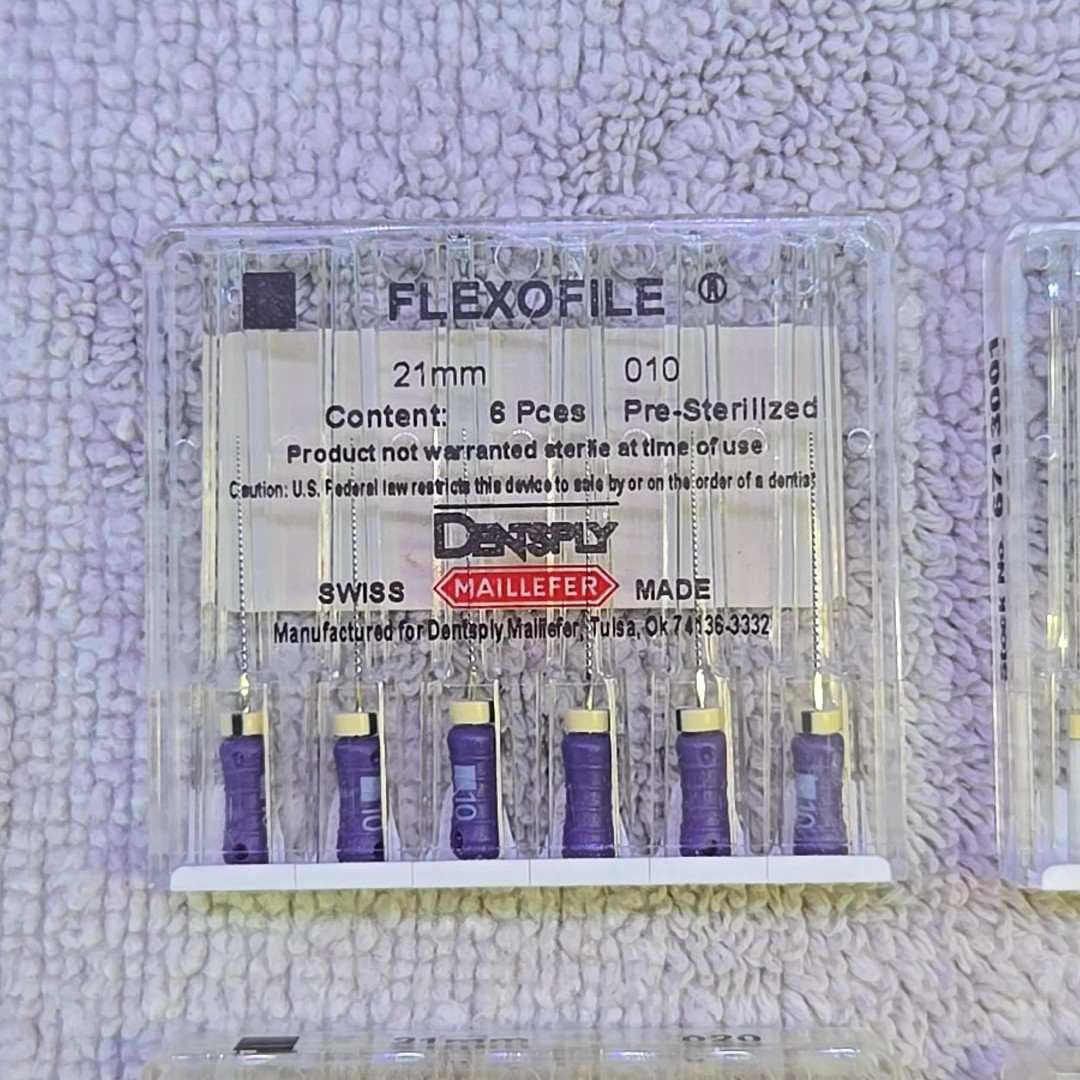 Dentsply Flexofile Endo 21mm 6 SIZES 010 015 020 025 030 035 Sealed **LOT 1**