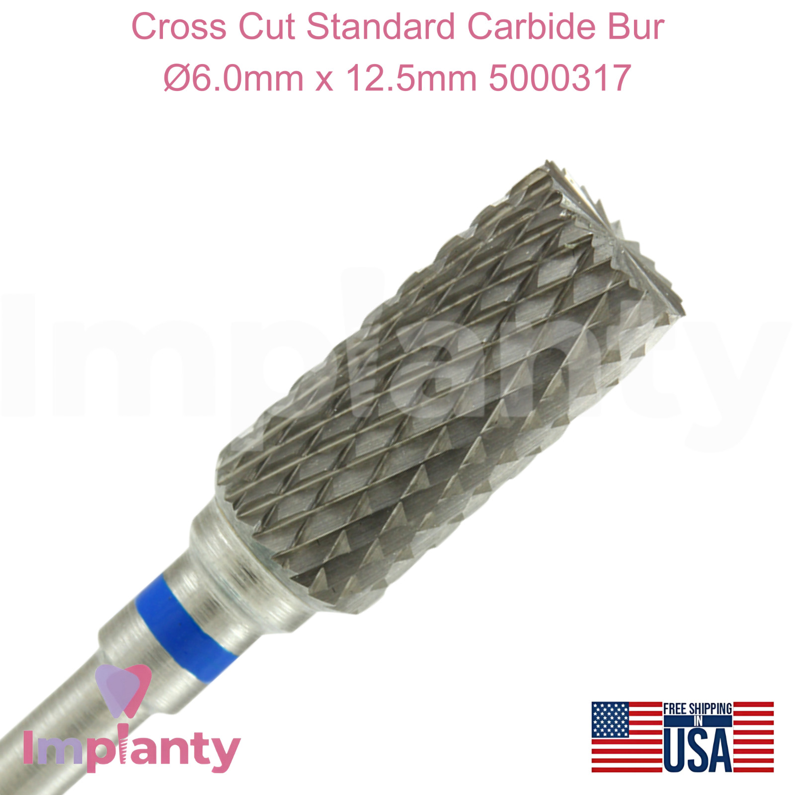 Cross Cut Standard Carbide Dental Bur Ø6.0mm x 12.5mm 5000317 Dentistry Tool