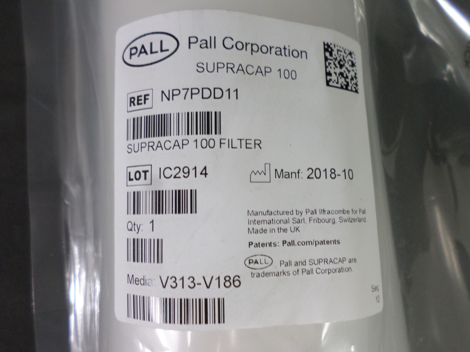 PALL Corporation Supracap 100 In-line Style Depth Filter Capsule NP7PDD11 (1/Pk)